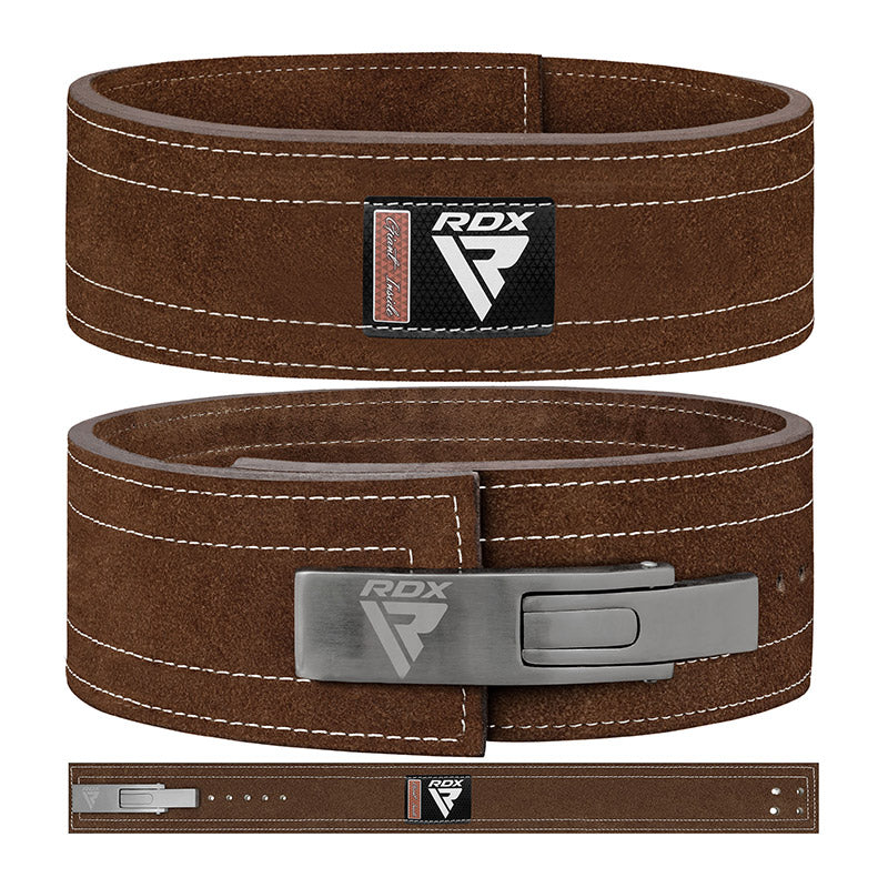 RDX 4 INCH IPL  USPA & World Powerlifting Congress APPROVED Powerlifting Leather Gym Belt#color_brown