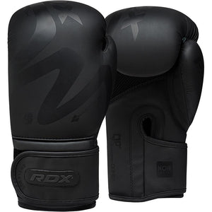 RDX F15 Noir Boxhandschuhe Training in Schwarz Kunstleder