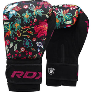 RDX FL3 Damen Boxhandschuhe Floral Kunstleder Haken und Schleife