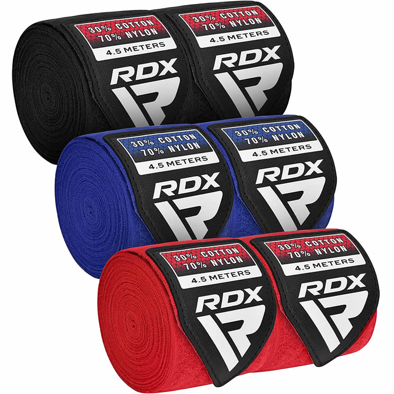 RDX RB Professional Boxing Hand Wraps Set#color_red-black-blue