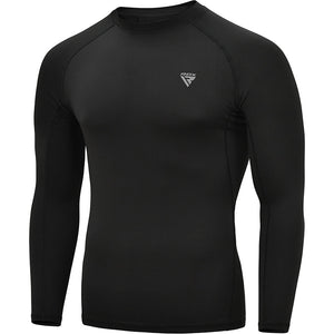 RDX T15 Langarm-Rashguard in Schwarz