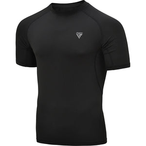 RDX T15 Kurzarm Schwarz Rash Guard 